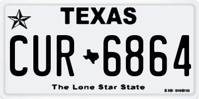 TX license plate CUR6864