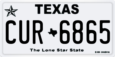 TX license plate CUR6865
