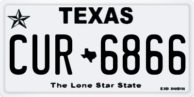 TX license plate CUR6866