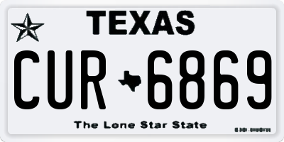 TX license plate CUR6869