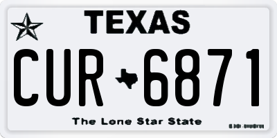 TX license plate CUR6871