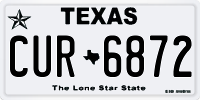 TX license plate CUR6872