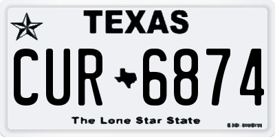 TX license plate CUR6874