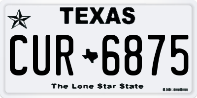 TX license plate CUR6875