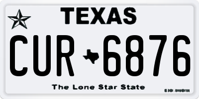 TX license plate CUR6876