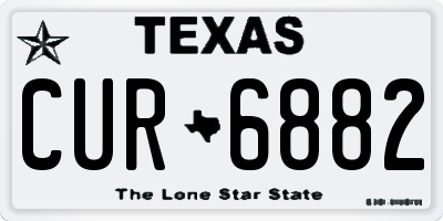 TX license plate CUR6882