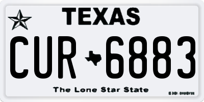 TX license plate CUR6883