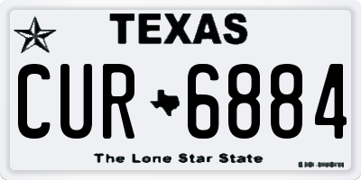 TX license plate CUR6884