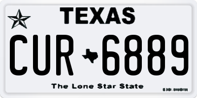TX license plate CUR6889