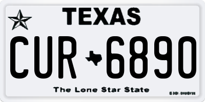 TX license plate CUR6890