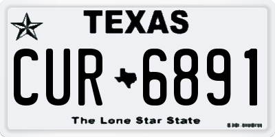 TX license plate CUR6891