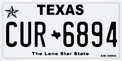 TX license plate CUR6894