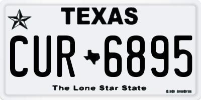TX license plate CUR6895