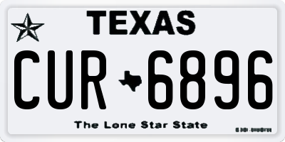 TX license plate CUR6896