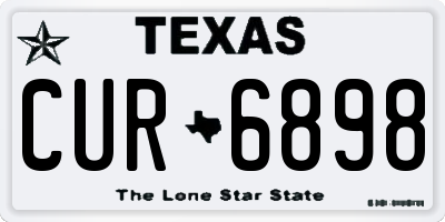 TX license plate CUR6898