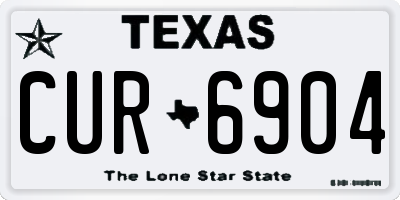 TX license plate CUR6904