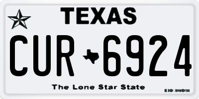 TX license plate CUR6924