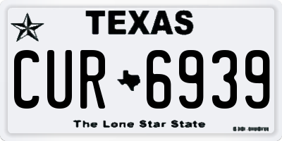 TX license plate CUR6939