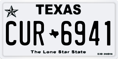 TX license plate CUR6941