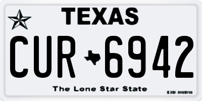 TX license plate CUR6942