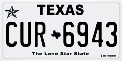 TX license plate CUR6943