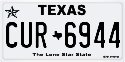 TX license plate CUR6944