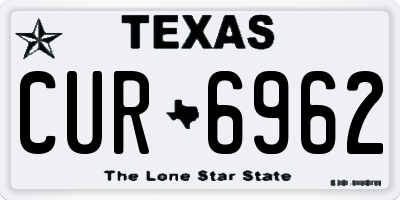 TX license plate CUR6962