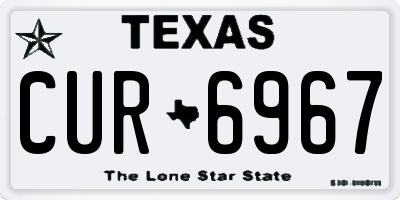 TX license plate CUR6967
