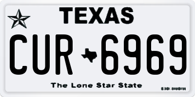 TX license plate CUR6969