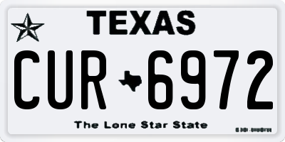 TX license plate CUR6972
