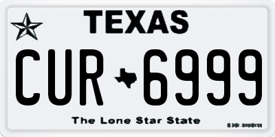 TX license plate CUR6999