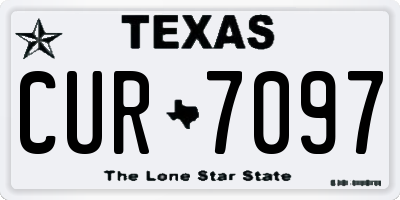 TX license plate CUR7097