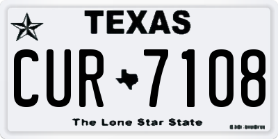 TX license plate CUR7108