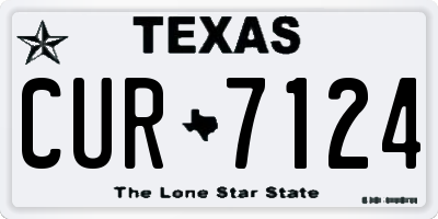 TX license plate CUR7124