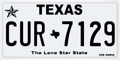 TX license plate CUR7129