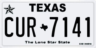 TX license plate CUR7141