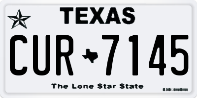 TX license plate CUR7145