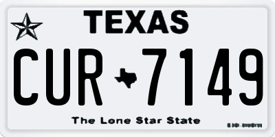 TX license plate CUR7149