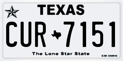 TX license plate CUR7151