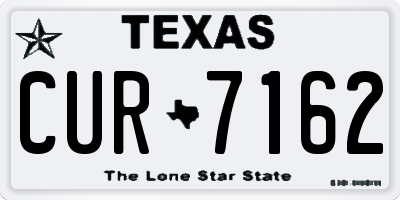 TX license plate CUR7162