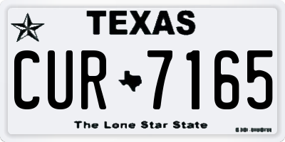 TX license plate CUR7165