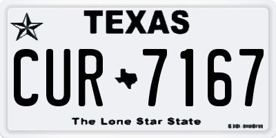 TX license plate CUR7167