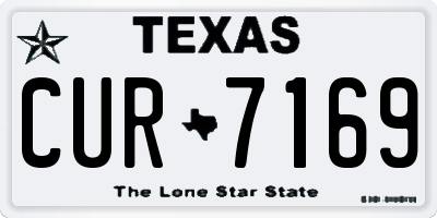 TX license plate CUR7169