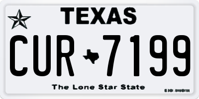 TX license plate CUR7199