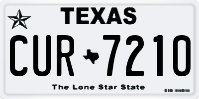 TX license plate CUR7210