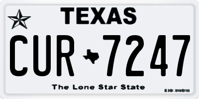 TX license plate CUR7247