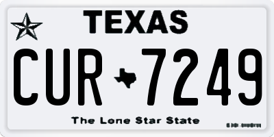 TX license plate CUR7249