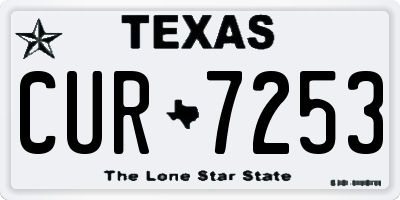 TX license plate CUR7253