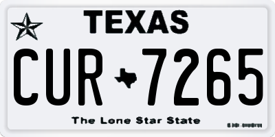 TX license plate CUR7265