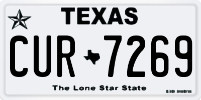 TX license plate CUR7269